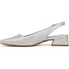 imageNaturalizer Womens Ginger Snip Toe Slingbacks PumpSilver Textured Metallic