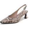 Beige Snake Print Faux Leather