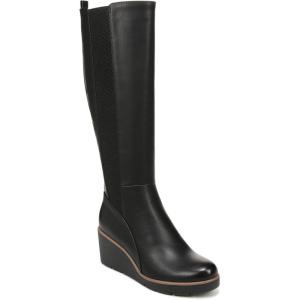 imageNaturalizer Soul Womens Adrian Wedge Tall BootBlack Smooth Wide Calf