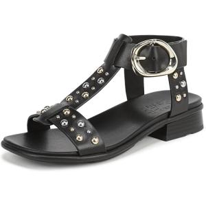 imageNaturalizer Womens Brandy Flat SandalBlack Studded Leather