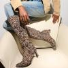 image:imageNaturalizer womens Deesha  Wide Calf BootDark Brown Leopard Suede