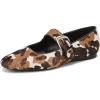 Cow Print Brown Calf Hair