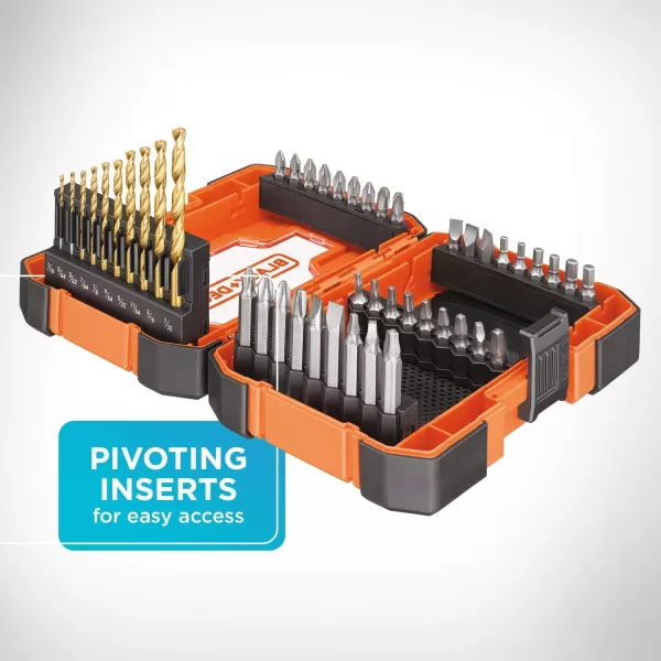 BLACK+DECKER Screwdriver Bit Set/Drill Bit Set, 46-Piece 