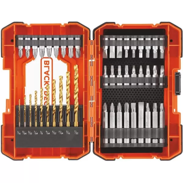 BLACK+DECKER Screwdriver Bit Set/Drill Bit Set, 46-Piece 