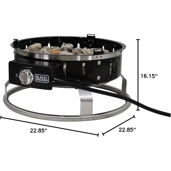 BLACK + DECKER 22.85" Round Portable Firebowl