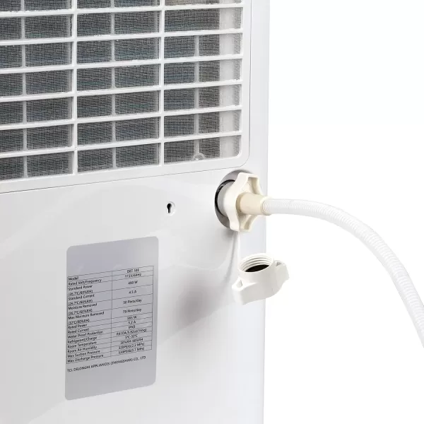 BLACK+DECKER 4500 Sq. Ft. Dehumidifier with Built-In Drain Pump for Continuous Drainage, for Large Spaces and Basements, Energy Star, Digital, BD50PMWSA, White
