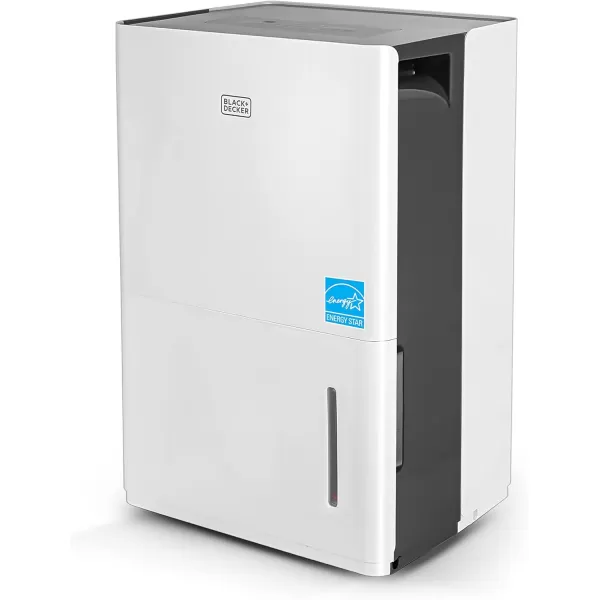BLACK+DECKER 4500 Sq. Ft. Dehumidifier with Built-In Drain Pump for Continuous Drainage, for Large Spaces and Basements, Energy Star, Digital, BD50PMWSA, White