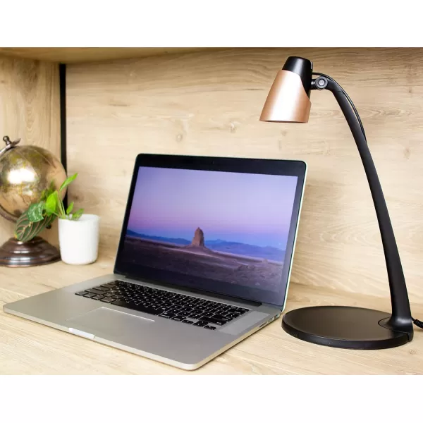 BLACK+DECKER Modern LED Desk Lamp, 3.5W, Rose Gold 