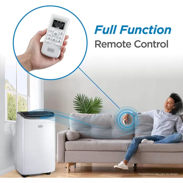 BLACK+DECKER 10,000 BTU Portable Air Conditioner up to 450 Sq.Ft. with Remote Control,White