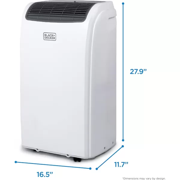 BLACK+DECKER 10,000 BTU Portable Air Conditioner up to 450 Sq.Ft. with Remote Control,White