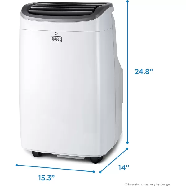 BLACK+DECKER 10,000 BTU Portable Air Conditioner up to 450 Sq.Ft. with Remote Control,White
