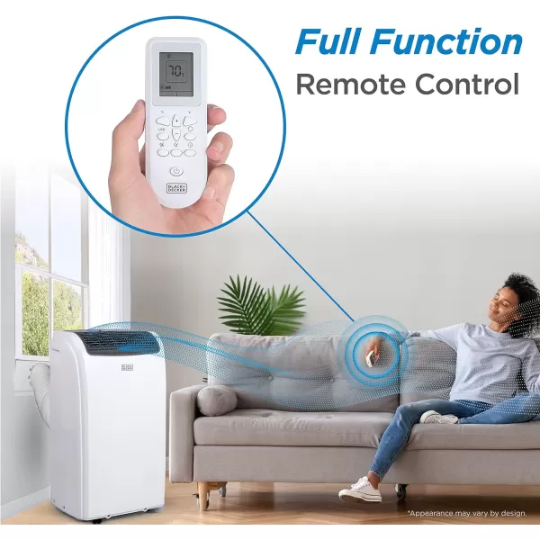 BLACK+DECKER 10,000 BTU Portable Air Conditioner up to 450 Sq.Ft. with Remote Control,White