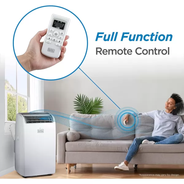 BLACK+DECKER 10,000 BTU Portable Air Conditioner up to 450 Sq.Ft. with Remote Control,White