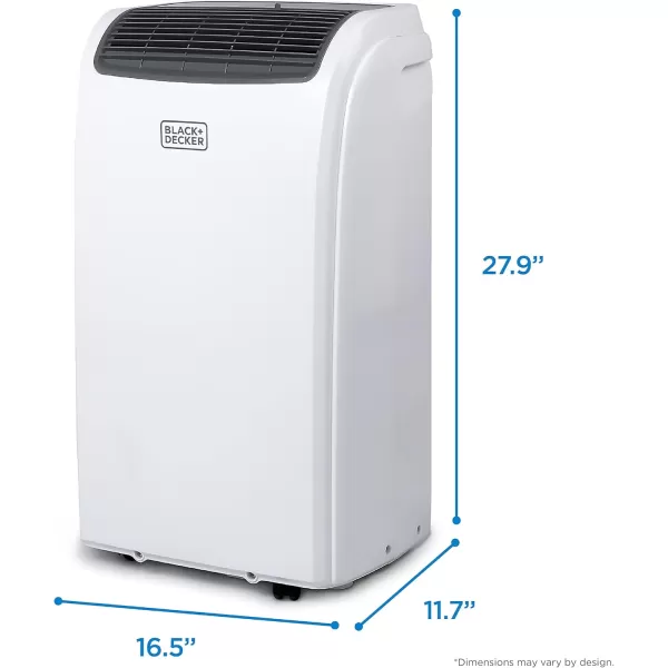 BLACK+DECKER 10,000 BTU Portable Air Conditioner up to 450 Sq.Ft. with Remote Control,White