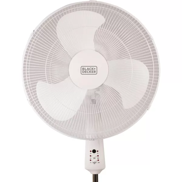 BLACK+DECKER 18-Inch Stand Fan with Pedestal Base, Height Adjustable Pedestal Fan with Remote and Touch Control Panel, Free Standing Fan with 90-Degree Oscillating and 3-Speed Settings, Black
