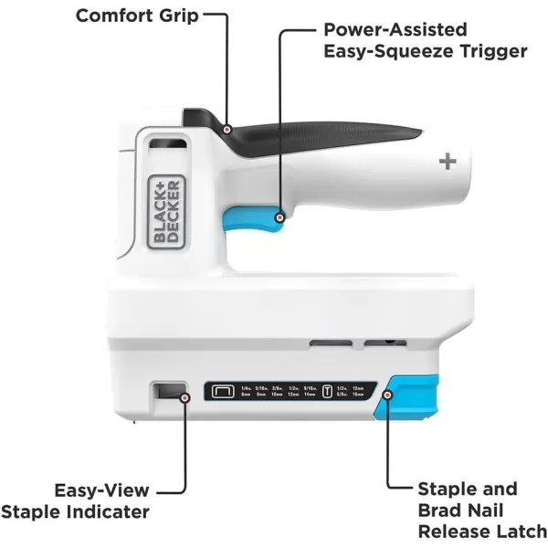BLACK+DECKER 4V MAX Cordless Stapler, USB Rechargeable 