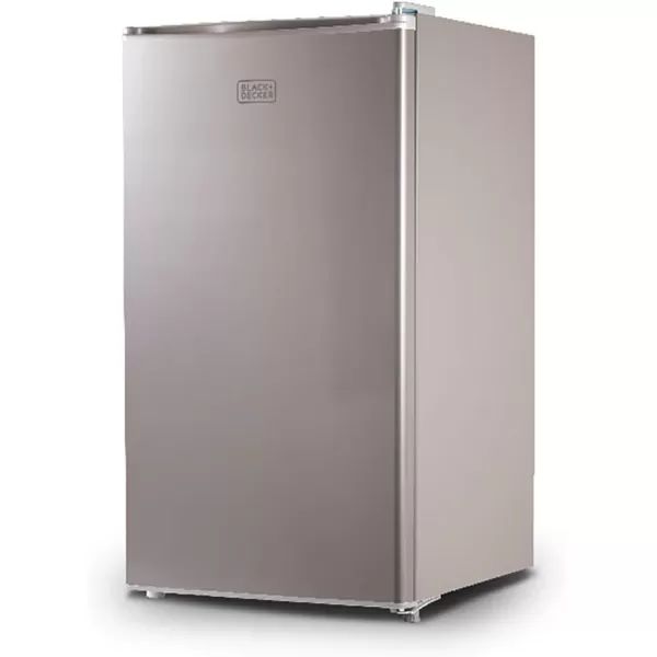 BLACK+DECKER BCRK17V Compact Refrigerator Energy Star Single Door Mini Fridge with Freezer, 1.7 Cubic Ft., VCM, Silver