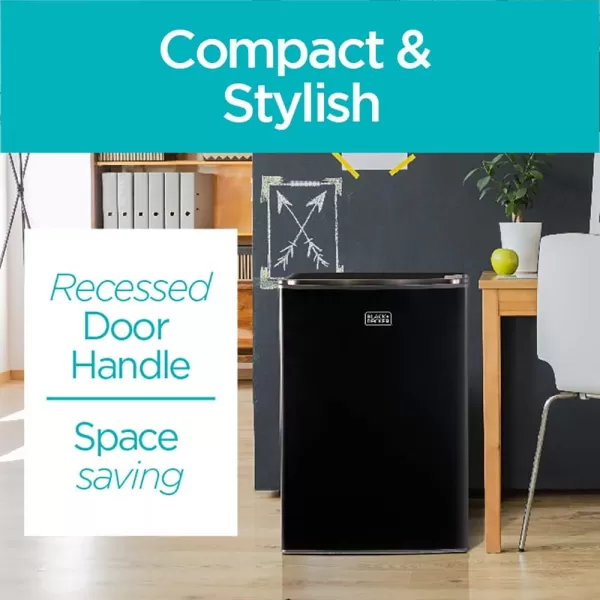 BLACK+DECKER BCRK17V Compact Refrigerator Energy Star Single Door Mini Fridge with Freezer, 1.7 Cubic Ft., VCM, Silver