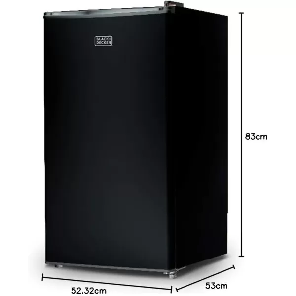 BLACK+DECKER BCRK17V Compact Refrigerator Energy Star Single Door Mini Fridge with Freezer, 1.7 Cubic Ft., VCM, Silver
