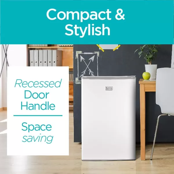 BLACK+DECKER BCRK17V Compact Refrigerator Energy Star Single Door Mini Fridge with Freezer, 1.7 Cubic Ft., VCM, Silver