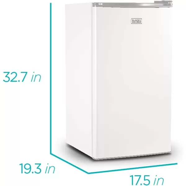 BLACK+DECKER BCRK17V Compact Refrigerator Energy Star Single Door Mini Fridge with Freezer, 1.7 Cubic Ft., VCM, Silver
