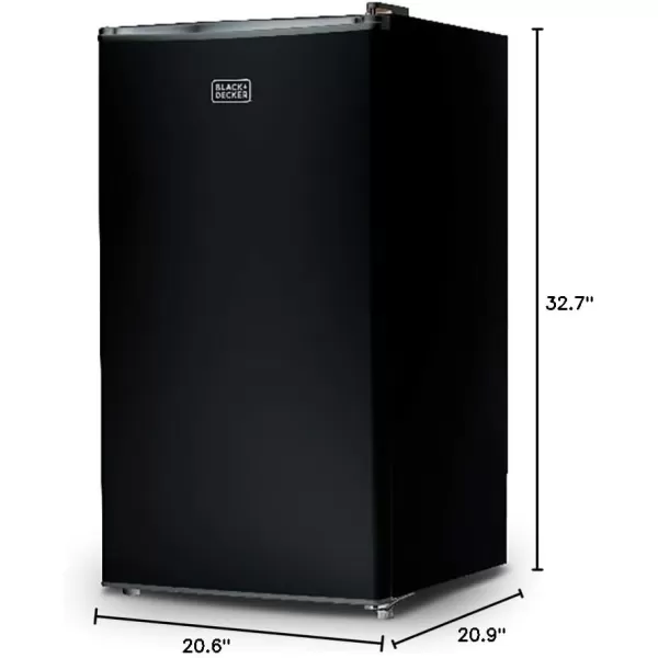 BLACK+DECKER BCRK17V Compact Refrigerator Energy Star Single Door Mini Fridge with Freezer, 1.7 Cubic Ft., VCM, Silver