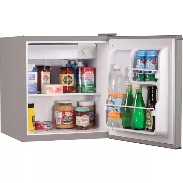 BLACK+DECKER BCRK17V Compact Refrigerator Energy Star Single Door Mini Fridge with Freezer, 1.7 Cubic Ft., VCM, Silver
