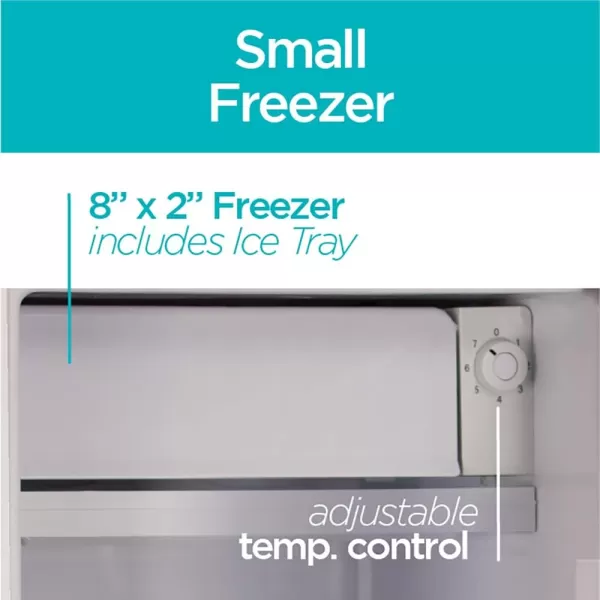BLACK+DECKER BCRK17V Compact Refrigerator Energy Star Single Door Mini Fridge with Freezer, 1.7 Cubic Ft., VCM, Silver