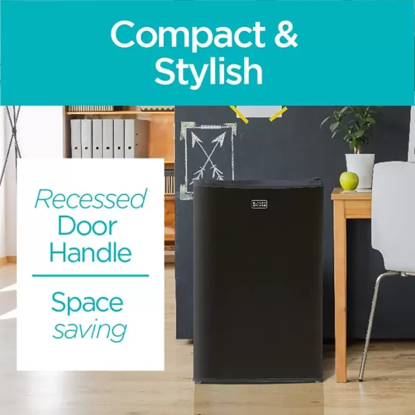 BLACK+DECKER BCRK17V Compact Refrigerator Energy Star Single Door Mini Fridge with Freezer, 1.7 Cubic Ft., VCM, Silver
