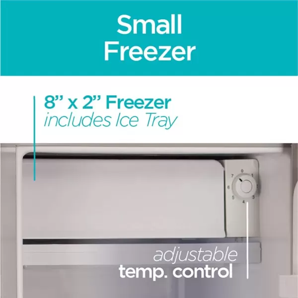 BLACK+DECKER BCRK17V Compact Refrigerator Energy Star Single Door Mini Fridge with Freezer, 1.7 Cubic Ft., VCM, Silver