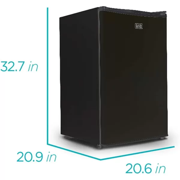 BLACK+DECKER BCRK17V Compact Refrigerator Energy Star Single Door Mini Fridge with Freezer, 1.7 Cubic Ft., VCM, Silver