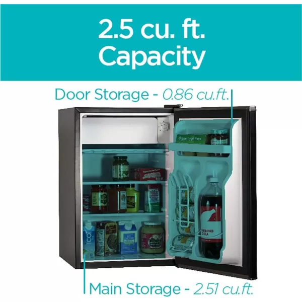 BLACK+DECKER BCRK17V Compact Refrigerator Energy Star Single Door Mini Fridge with Freezer, 1.7 Cubic Ft., VCM, Silver