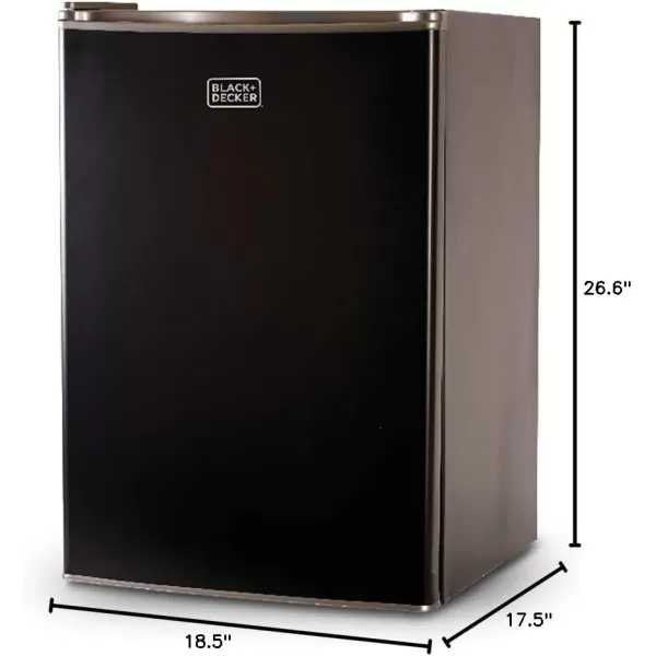 BLACK+DECKER BCRK17V Compact Refrigerator Energy Star Single Door Mini Fridge with Freezer, 1.7 Cubic Ft., VCM, Silver