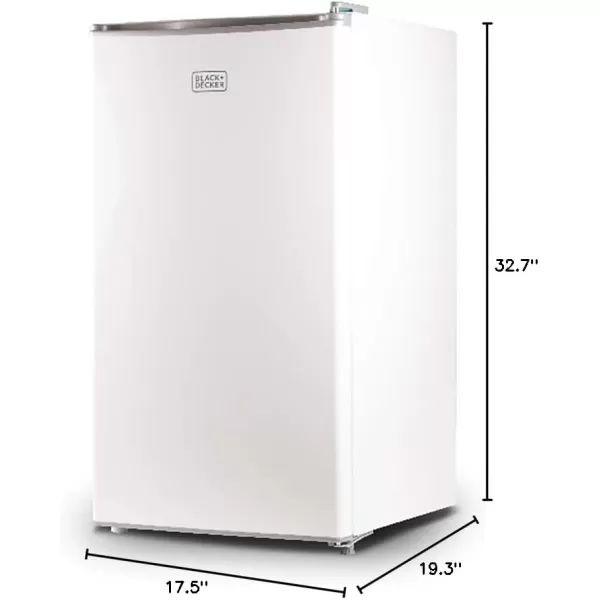 BLACK+DECKER BCRK17V Compact Refrigerator Energy Star Single Door Mini Fridge with Freezer, 1.7 Cubic Ft., VCM, Silver