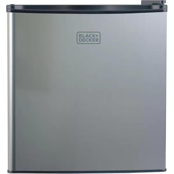 BLACK+DECKER BCRK17V Compact Refrigerator Energy Star Single Door Mini Fridge with Freezer, 1.7 Cubic Ft., VCM, Silver