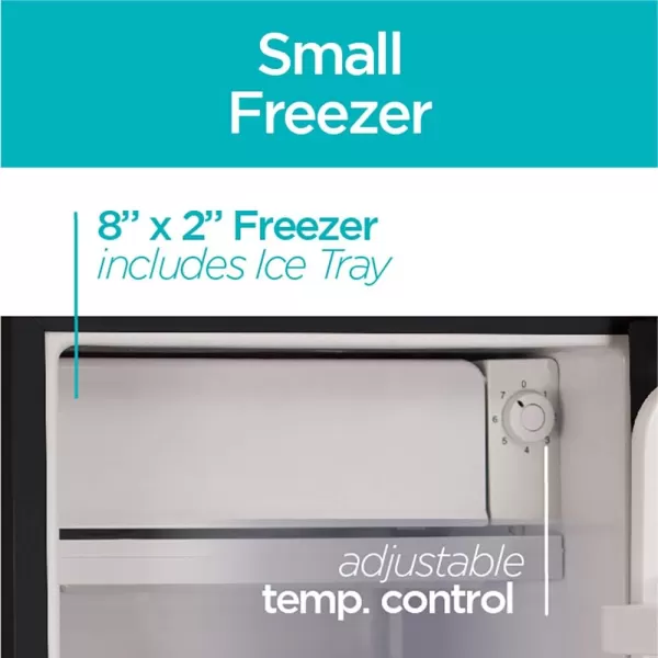 BLACK+DECKER BCRK32B Compact Refrigerator Energy Star Single Door Mini Fridge with Freezer, 3.2 Cubic Feet, Black