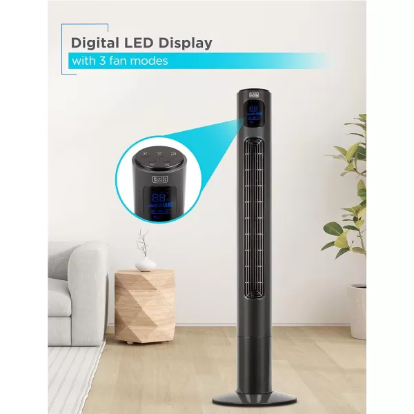 BLACK+DECKER BFTR36B 36 in. Quiet Digital Tower Fan with Remote