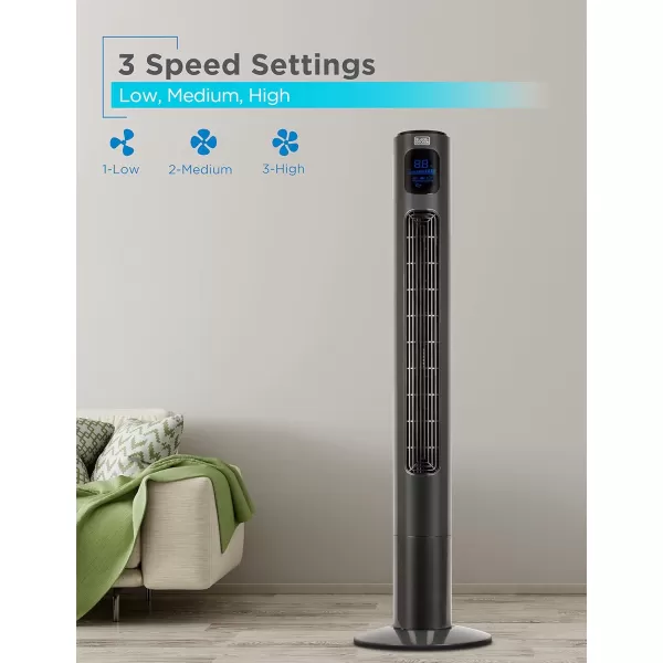 BLACK+DECKER BFTR36B 36 in. Quiet Digital Tower Fan with Remote