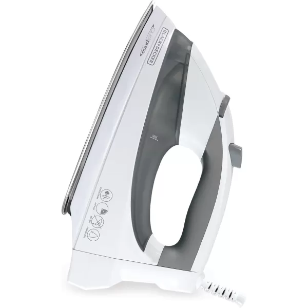 BLACK+DECKER Black &amp; Decker F976 Quickpress Iron with Smart Steam Technology, White/Silver