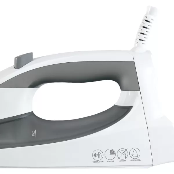 BLACK+DECKER Black &amp; Decker F976 Quickpress Iron with Smart Steam Technology, White/Silver