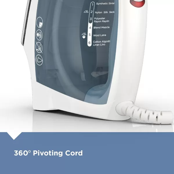 BLACK+DECKER Easy Steam Compact Iron, IR40V, Nonstick Plate, SmartSteam, Anti-Drip, Auto Shutoff