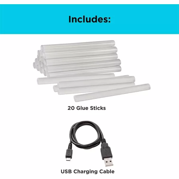 BLACK+DECKER Hot Glue Gun Kit, White 