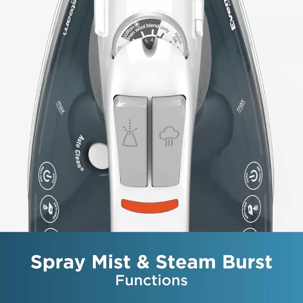 BLACK+DECKER ICR19XS One Step Steam Cord Reel Iron, Blue