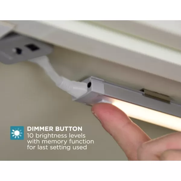 BLACK+DECKER LED Under Cabinet Lighting Kit, Cool White, Stick up Design, 3-Bars, 6” Each 