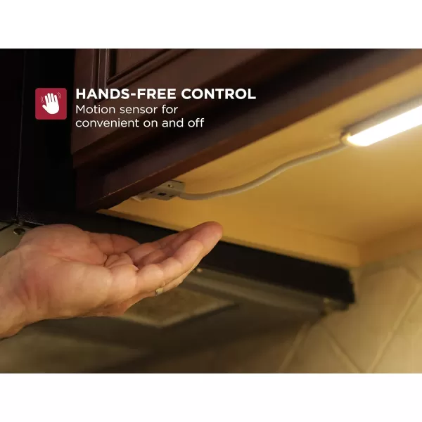 BLACK+DECKER LEDUC9-1WB Push Wire Under Cabinet Light Bar, Plug-in or Hardwire, 9", Warm White, Gray