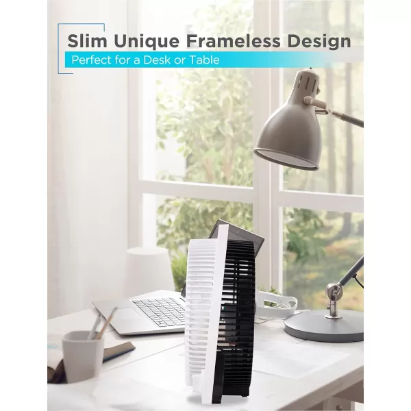 BLACK+DECKER Mini Box Fan Tabletop Quiet 9 Inch Desk Box Fans Frameless BFB09W White