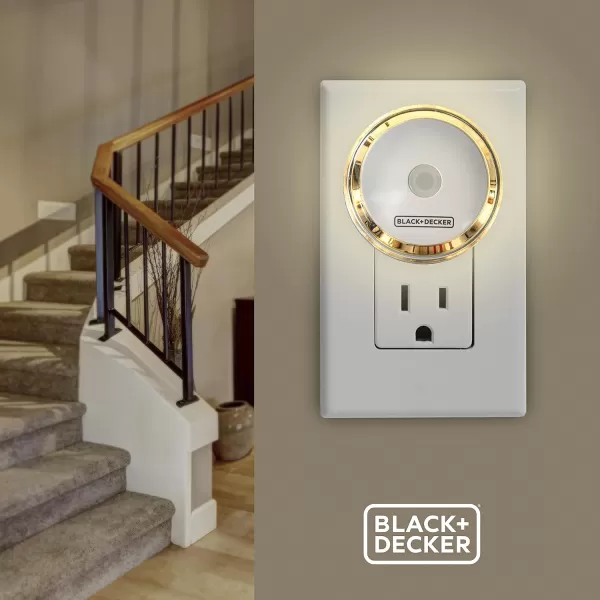 BLACK+DECKER Night Light Plug in with Photocell Sensor, 2.5 Lumen, 4 Pack - Outlet Room Lights