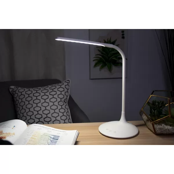 BLACK+DECKER Office Battery LED Desk Lamp, 12-5/8"H, White