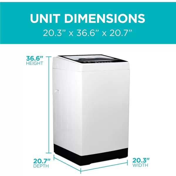 BLACK+DECKER Small Portable Washer, Washing Machine for Household Use, Portable Washer 0.9 Cu. Ft. with 5 Cycles, Transparent Lid &amp; LED Display