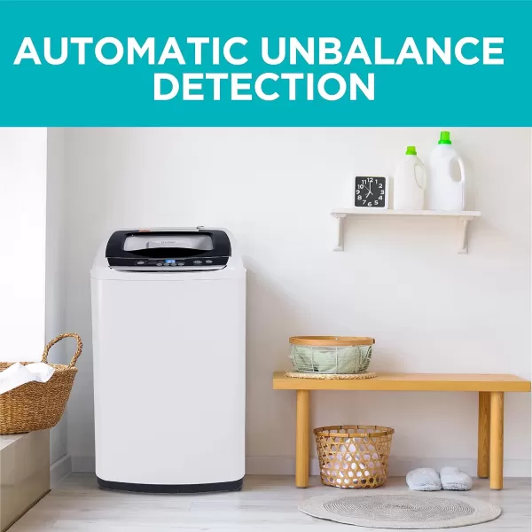 BLACK+DECKER Small Portable Washer, Washing Machine for Household Use, Portable Washer 0.9 Cu. Ft. with 5 Cycles, Transparent Lid &amp; LED Display